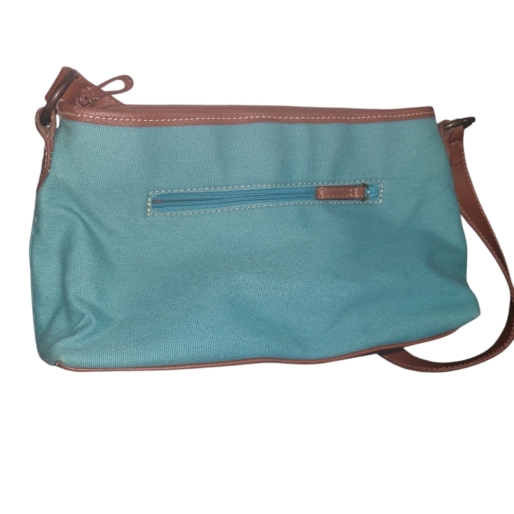 Jamaica Bay Teal Canvas Shoulder Bag - Picture 12 of 15